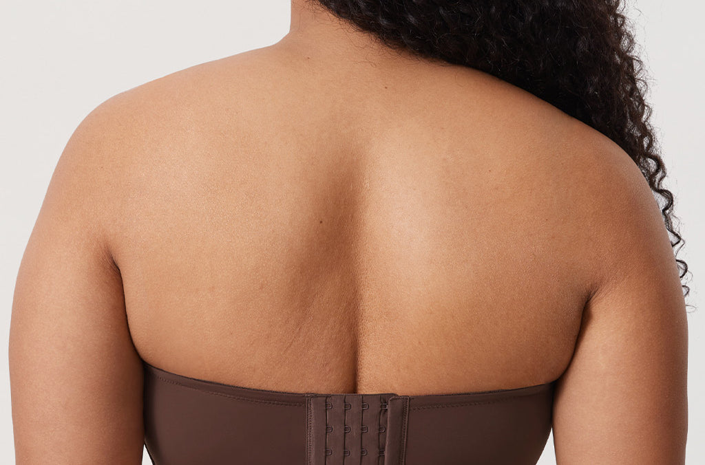 Women's Supportive Unlined Strapless Bra Hazelnut