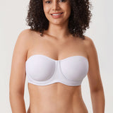 Women's Supportive Unlined Strapless Bra White