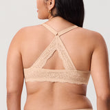 Women's Vintage Lace Racerback Bra Beige