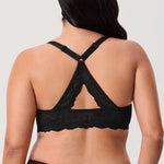 Women's Vintage Lace Racerback Bra Black