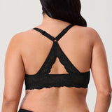 Women's Vintage Lace Racerback Bra Black