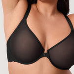 Women's Vintage Lace Racerback Bra Black