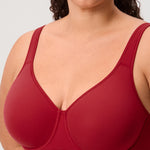 Women's Everyday Full Coverage Underwire Bra Dark Red @model_info:ES3