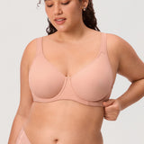 Women's Everyday Full Coverage Underwire Bra Blush Beige @model_info:ES1