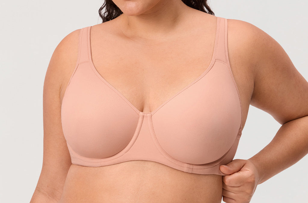 Women's Everyday Full Coverage Underwire Bra Blush Beige @model_info:ES1