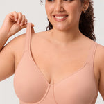Women's Everyday Full Coverage Underwire Bra Blush Beige @model_info:ES3