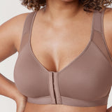 Women's X-shaped Back Posture Bra Brown Purple