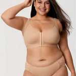 Women's X-shaped Back Posture Bra Warm Beige