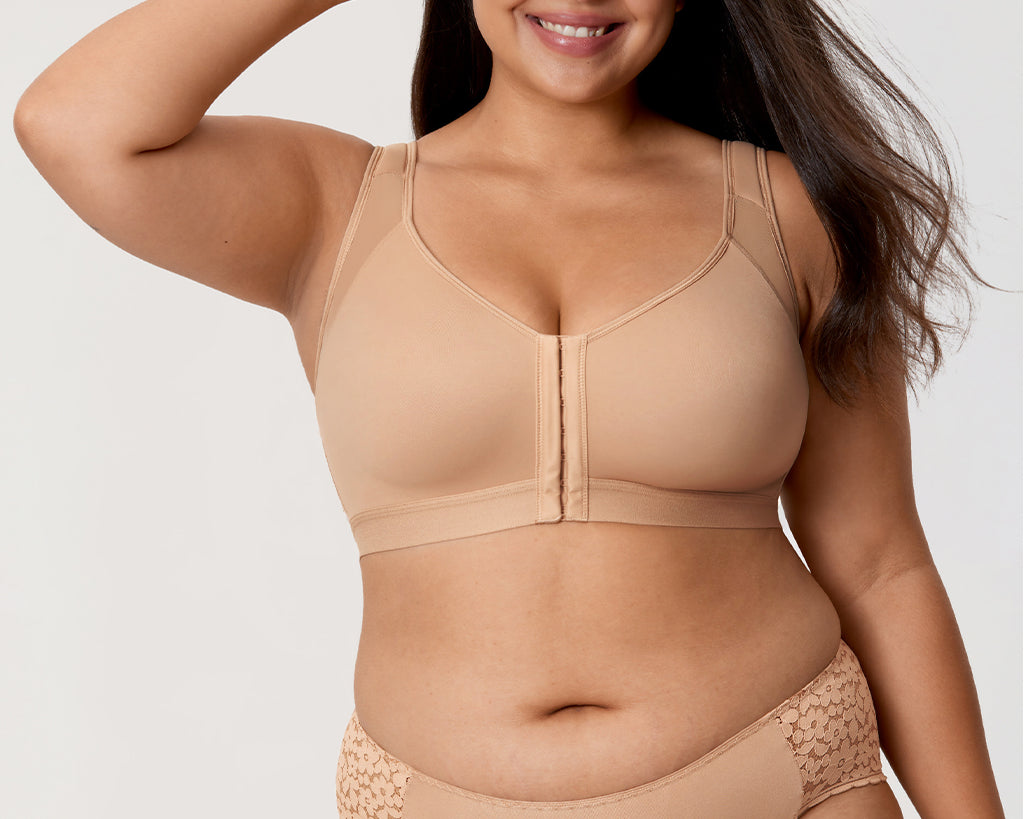 Women's X-shaped Back Posture Bra Warm Beige