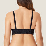 Women's More Coverage Lace Nursing Bralette Black @model_info:nursing