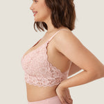 Women's More Coverage Lace Nursing Bralette Gentle Rose @model_info:nursing