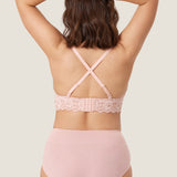 Women's More Coverage Lace Nursing Bralette Gentle Rose @model_info:nursing