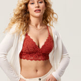 Women's More Coverage Lace Nursing Bralette Pumpkin @model_info:nursing