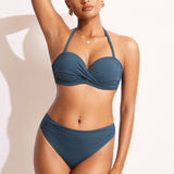 Women's Sexy Strapless Bandeau Bikini Top Insignia Blue